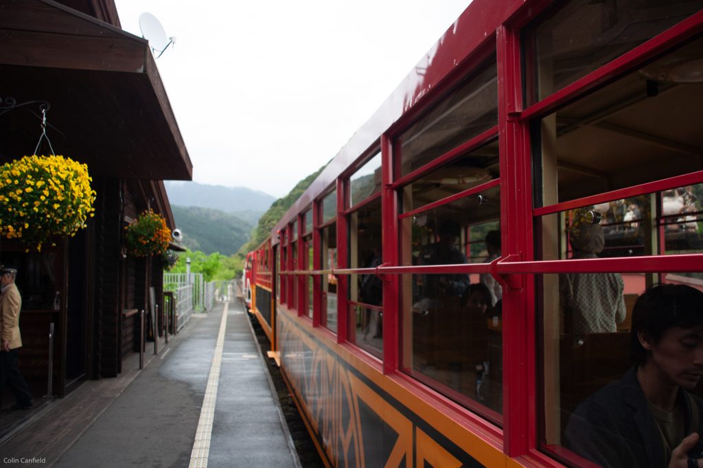 Cool train to Arishiyama