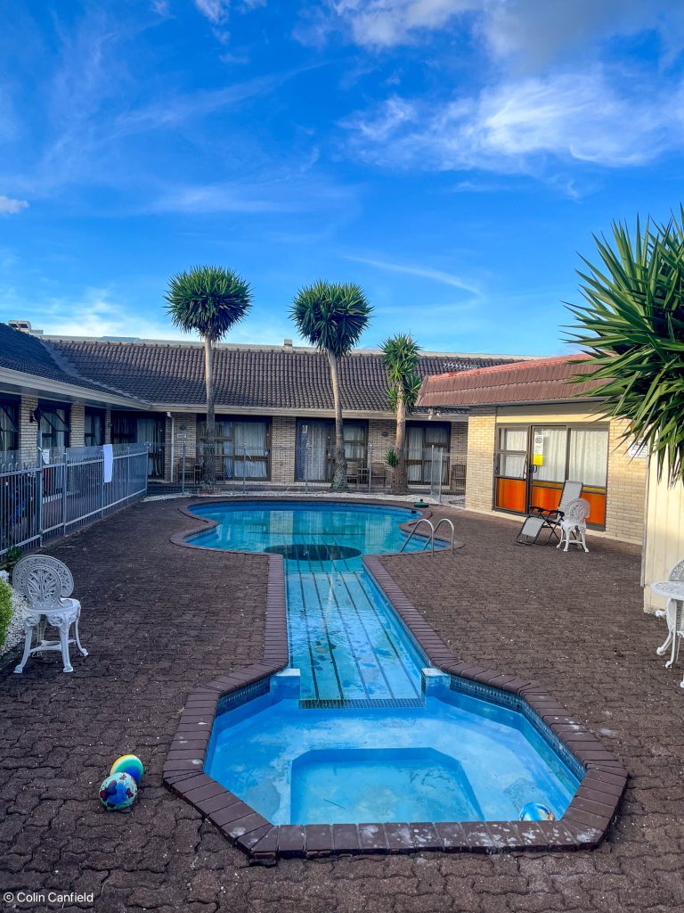 Pretty cool pool at Duke's Midway Lodge in Auckland