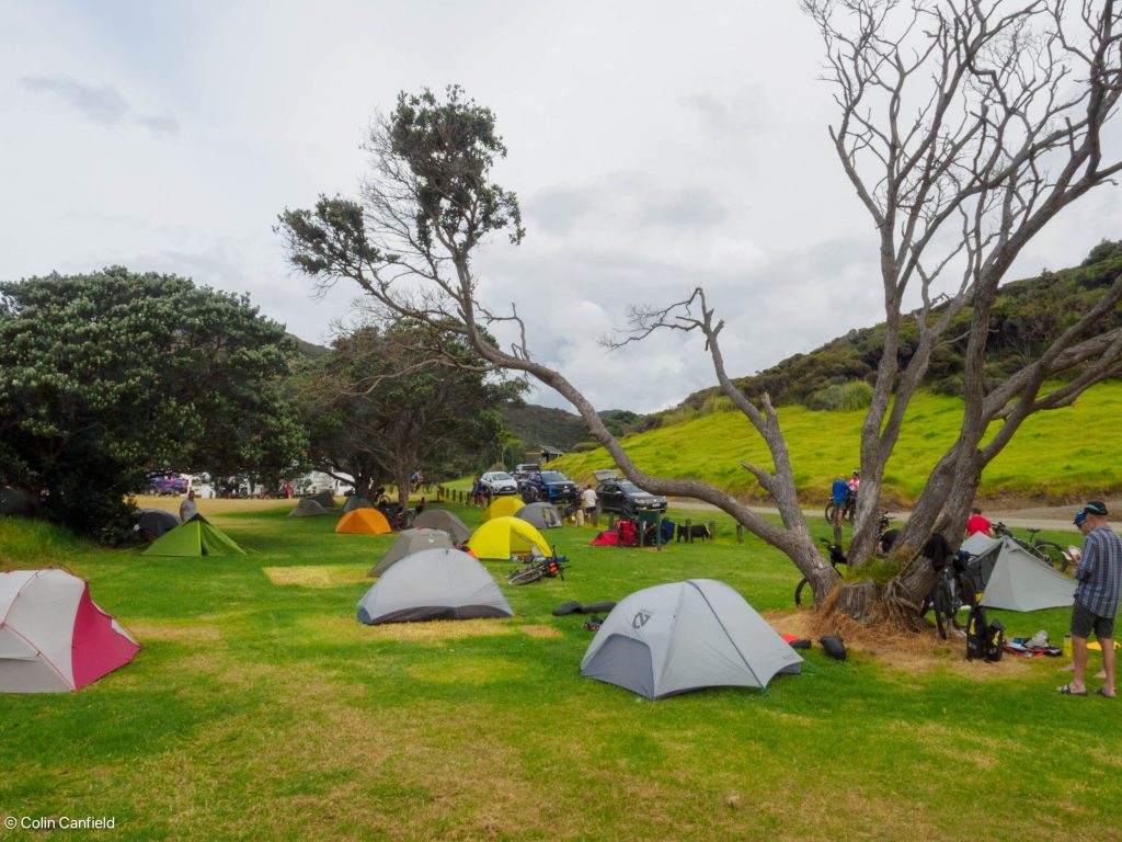 A mini tent city is begnning to form